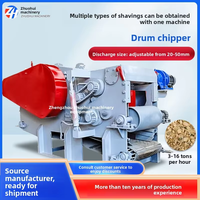Machine à déchiqueter le bois de haute qualité avec moteur, engrenages et roulements, capacité 2T/H, puissance 37000W