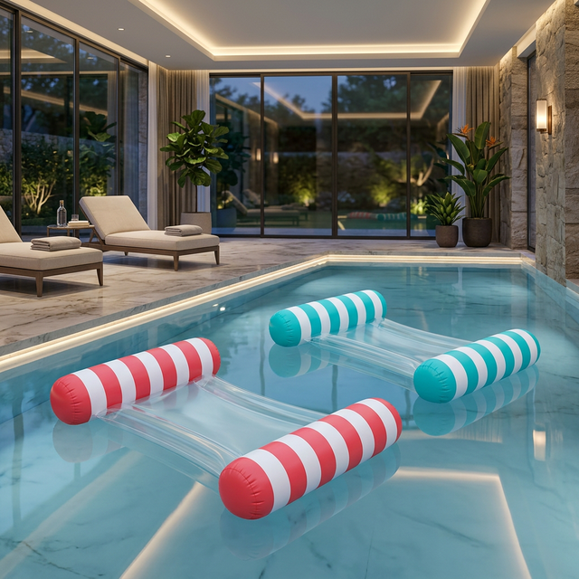 2 Packs Strip Type 4-in-1 Multi-Purpose Inflatable PVC Pool Floats with Ladder for Adults Zhejiang
