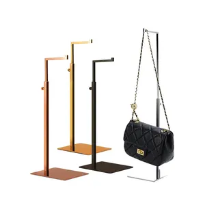 Luxe Design Verstelbare Hoogte Zilver Rvs Winkel Couture Tas Hanger Handtas Display Stand