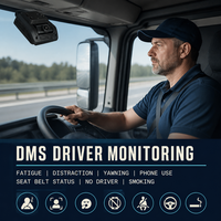 Caméra embarquée 4G AI pour flotte avec GPS, Wi-Fi, enregistrement avant et arrière, alertes de sécurité du conducteur, DMS, ADAS, BSD, vision nocturne pour flotte commerciale