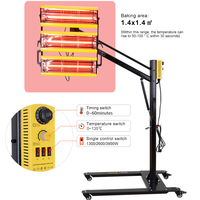 Lámpara de Curado de Pintura Infrarroja de Onda Corta de Alta Calidad de 3900W, Secador de Pintura Móvil para Automóviles, Lámpara IR para Secado de Pintura, Lámpara de Calentamiento para Cabina de Pintura