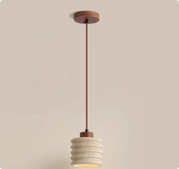 Plafonnier en marbre contemporain de conception nordique luminaire suspendu en pierre d'architectes fabriqués à la main pour hôtels restaurants