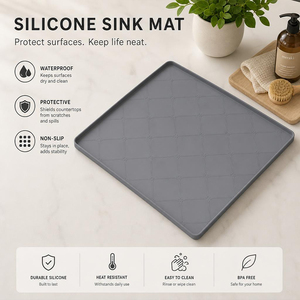 BZHUO BZ-GJ818E Contemporary Rectangle <b>Silicone</b> Protective <b>Pads</b> Customized Logo Durable Eco-Friendly 6 Sizes for Home Bathroom - Product Image 2