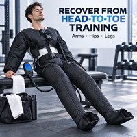 Système de récupération par compression d'air pour le corps entier Kolendy pour les athlètes, bras, hanches et jambes, 4 modes et 4 niveaux d'intensité