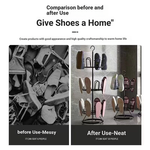 Công suất cao ROTARY Tủ giày đa tầng tầng thường vụ Giày Organizer giá - Product Image 4