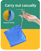 Sachets d'emballage en plastique à fond plat bleu mat de qualité alimentaire avec cordon de serrage portable pour thé, café en grains 80, 150, 250g, 113~454g