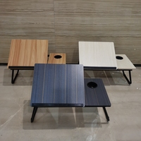Table d'ordinateur portable de plateau de lit de service de petit déjeuner portatif réglable avec l'inclinaison