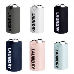 Cesto de Ropa Grande de 90L, Bolsa de Lavandería Plegable, Cesto de Ropa Alto Independiente, Contenedor de Lavandería Plegable - Product Image 1