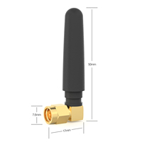 Antenne omnidirectionnelle 2,4 GHz en caoutchouc type « Rubber Duck » 3dBi avec connecteur RP-SMA mâle pour module WiFi Zigbee IoT