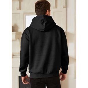 FOXA Mens Cotton Hoodie Regular Sleeve Pocket Pullover Sweatshirt French Terry Material - Product Image 2