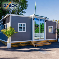 Cabane préfabriquée extensible moderne, aménagement intérieur personnalisé, villa minimaliste, construction de maison d'hôtes