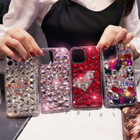 Maison mobile à paillettes brillantes pour iPhone16 pro max 16 plus étui en diamant de luxe, pour iPhone 16 15 14 belle femme étui de téléphone bling