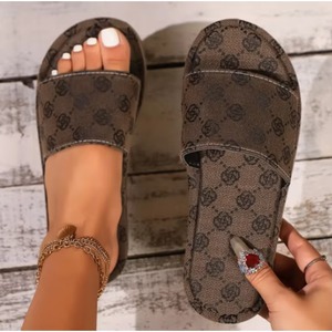 Nouvelles mules d'été tendance à plateforme, légères, antidérapantes, rehaussantes, imprimées, avec talon, en caoutchouc PU, pour femme - Product Image 3