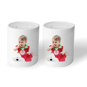 Topjlh sublimazione salvadanaio lattine salvadanaio per sublimazione su misura vasetto di risparmio di denaro in ceramica per moneta banconote - Product Image 2