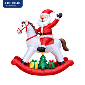 Adornos Inflables de Varios Estilos, Oso, Árbol de Navidad, Muñeco de Nieve, Papá Noel, Decoraciones Navideñas para Exteriores, Inflables de Navidad - Product Image 5