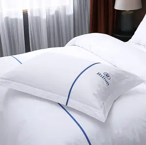 Set di biancheria da letto professionale per fornitori di biancheria da letto per Hotel Set di lenzuola in cotone 500 con numero di fili 100%