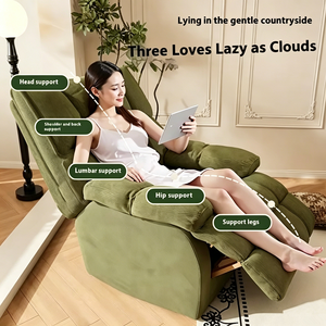 Sillón Reclinable Multifuncional de Terciopelo Moderno, Venta Directa de Fábrica, Entrega Rápida, Ideal para Dormitorio o Comedor - Product Image 6