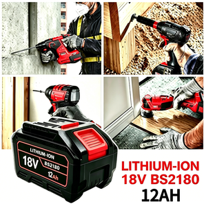 Baterai Pengganti 18V 12.0Ah untuk Bosch, Baterai Perkakas Listrik Berdaya Tinggi 21700, Kompatibel dengan Bor dan Mesin Gerinda Sudut Bosch - Product Image 2