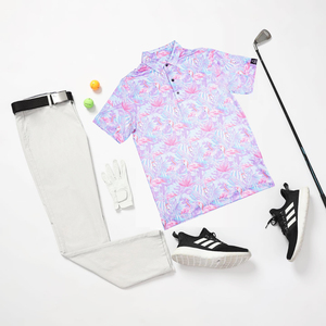 OEM di lusso di alta qualità sublimazione traspirante Premium Full Print famiglia abbinamento Junior Golf abbigliamento Polo per gli uomini - Product Image 4