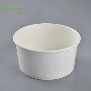 Senang02 The Takeway Customized Take Way Soup Bucket Away Packing Cup Pla Coating Kraft Paper Salad Bowl Manufacturer With Lid
