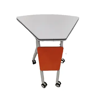 Desain baru MDF warna opsional + meja sekolah lipat logam buatan Tiongkok