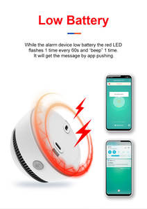 Détecteur de fumée intelligent Zigbee TUYA avec batterie au lithium ABS longue durée, alarme incendie - Product Image 4