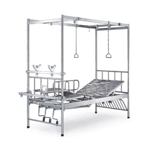Cama de Tracción Ortopédica de Acero Inoxidable para Pacientes de Clase Baja XQ2014-A40, Cama Médica Manual Multifuncional para Cuidado Lumbar - Product Image 1