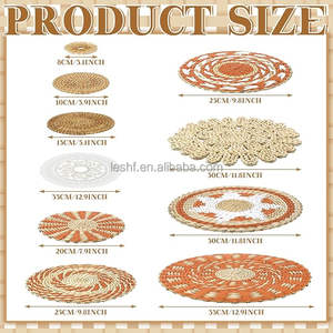 11 pezzi Boho bohémien decorazione da parete di fanerogame marine rustico fattoria appesa cesti estivi cucina decorativa tessuto da parete cesto - Product Image 6