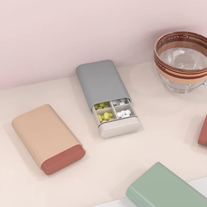 Boîte à pilules en gros, mini-boîte à pilules portable, étui de rangement pour médicaments et huiles de poisson, organisateur de voyage à 6 compartiments pour vitamines - Product Image 4