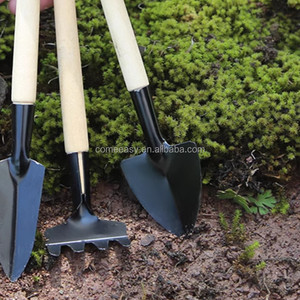 Mini jeu d'outils de jardinage à main 3 pièces Hot Sell Home Office Shovel Spade Rake Kids Plant Flower Care - Product Image 4