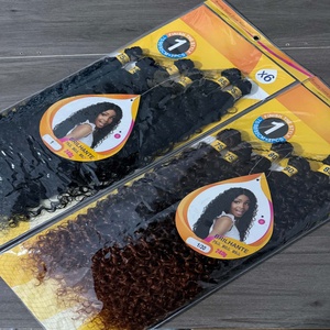 6 Pezzi Extension per Capelli Ricci in Fibra Resistente al Calore, Morbidi e Lisci, Colore Solido, per Uso Quotidiano, per Donne - Product Image 3