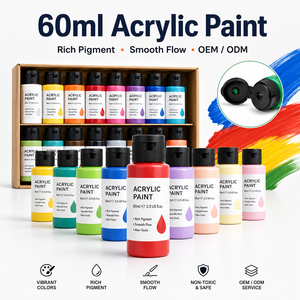 Juego de Pintura Acrílica de Calidad para Artistas y Niños, 60 ml, para Arte - Product Image 1
