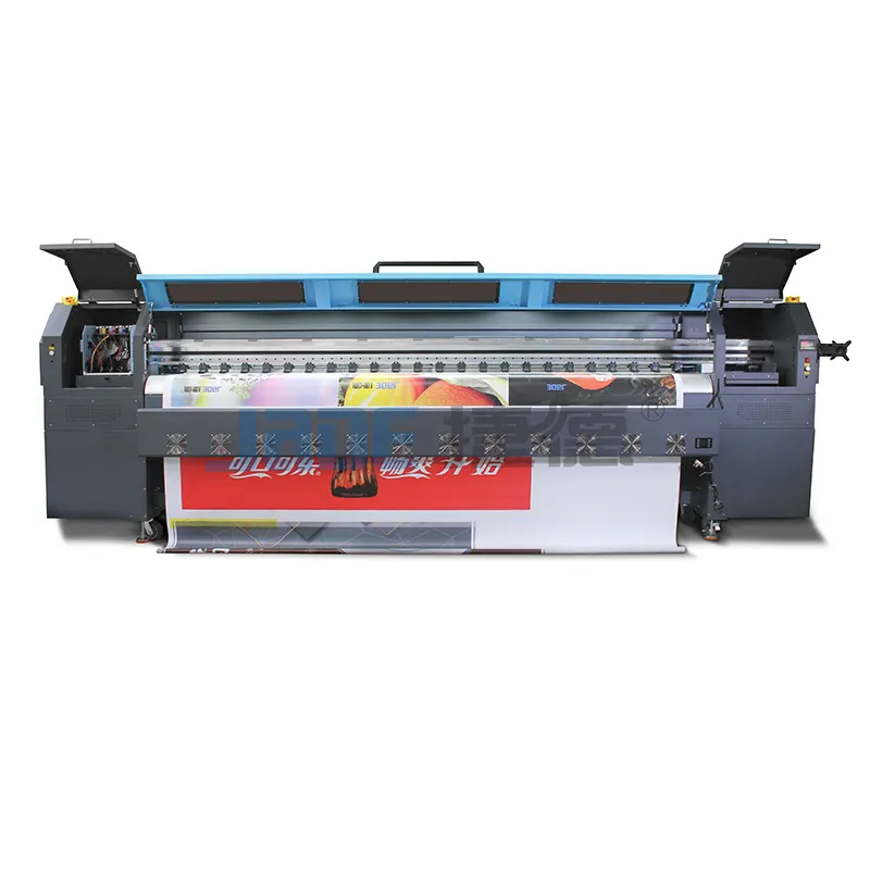 3200 मिमी आउटडोर प्रिंटर jd05 सॉल्वेंट प्रिंटर के साथ कोनिका स्प्रिंकड उच्च गति प्रिंटर इंकजेट