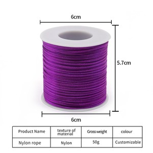 Chỉ tơ tằm Hàn Quốc Hồng Cầu số 6, chỉ nylon 1.5mm dùng để làm vòng tay tết kiểu Trung Hoa, 50g/cuộn - Product Image 2