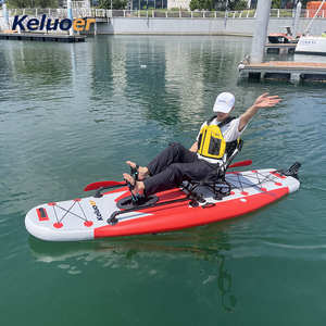Canoë professionnel monoplace de haute qualité, kayak gonflable de pêche avec système de propulsion, nom du produit : bateau monoplace à propulsion par pédale M - Product Image 5