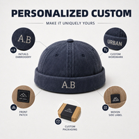 Casquette de baseball en coton délavé de qualité supérieure, style vintage, ajustable avec boucle métallique, pour personnalisation de marque