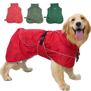 Pet Cape Waterproof <b>Dog</b> Jacket Medium Large Breed Winter <b>Warm</b> <b>Coat</b> Reflective Red Green Olive - Product Image 1