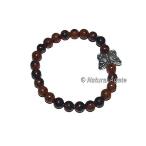 Bracelet en pierre d'unakite avec breloque hibou – Vente en gros – Bracelet en cristal d'unakite naturel perlé pour hommes et femmes - Product Image 4