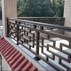 Pagar penjaga tahan korosi paduan aluminium Modern Garansi 3 tahan-diy Villa halaman luar ruangan pagar balkon Total - Product Image 5