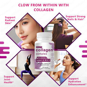 Multi-collageen beautyproducten voor vrouwen & mannen, 240 <span class=keywords><strong>capsules</strong></span> met gehydrolyseerde proteïnepeptiden, biotine & hyaluronzuur - Product Image 3