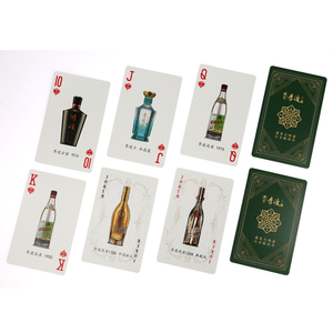 High Quality Custom Paper <b>Playing</b> <b>Cards</b> Deep Green Luxury Poker Deck with Wine Bottle Art Personalized Logo Wholesale Game <b>Cards</b> - Product Image 1
