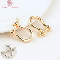Vente en gros de fermoirs en forme de D détachables en laiton couleur or 24 carats, chaînes pour bagages et sacs, fermoirs de connexion, accessoires de bricolage