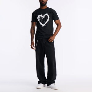 เสื้อยืดแขนสั้นผ้าฝ้าย 100% คุณภาพสูงแบบกำหนดเองสำหรับผู้ชาย - Product Image 2