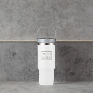 Venta al por mayor de fábrica: Botella de agua de acero inoxidable con aislamiento al vacío de 20 oz y 30 oz, diseño de logotipo, para deportes y viajes, con pajita, mantiene el agua hirviendo de 12 a 24 horas - Product Image 3