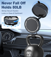 Support Téléphone Réglable à 360° à Ventouse et Magnétique pour Voiture et Bureau – Compatible Tous Smartphones