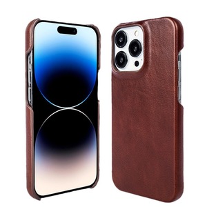 Étui en cuir véritable pour <span class=keywords><strong>iPhone</strong></span> 11 12 <span class=keywords><strong>13</strong></span> 14 15 16 17 <span class=keywords><strong>Pro</strong></span> Max, motif huile et cire, antidérapant et anti-chute - Product Image 1