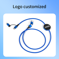 Nouveau Câble de Charge Multi-USB-C 4-en-1 Personnalisé 60W PD Charge Rapide OTG avec Logo LED Lumineux – Fabricant Certifié BSCI