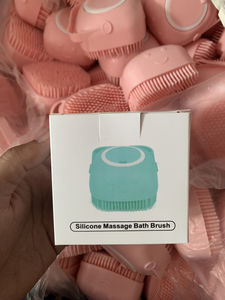 فرشاة استحمام سيليكون للحيوانات الأليفة ، فرشاة استحمام لتدليك الكلاب والقط ، فرشاة استحمام مع ، - Product Image 3