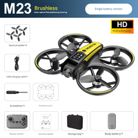 Drone FPV sans balais M23 avec écran intégré, photographie aérienne HD, mini quadricoptère, jouet d'avion RC, transmission vidéo en temps réel