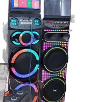 Système de sonorisation KTV portable RSD 12 pouces avec haut-parleur vidéo en bois haute puissance alimenté par batterie pour karaoké et danse carrée, avec télécommande